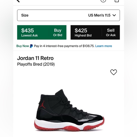 Bred Jordan 11s Size 11.5